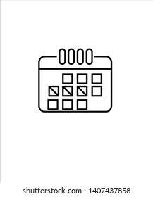 calendar line icon,vector best line icon.