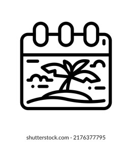 icono de estilo de línea de calendario. ilustración vectorial para diseño gráfico, sitio web, aplicación. EPS 10