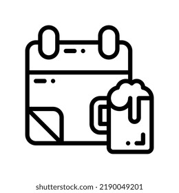 calendar line style icon. vector illustration for graphic design, website, app. EPS 10