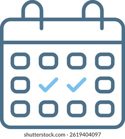 Calendar Line Two Colour Icon