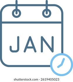 Calendar Line Two Colour Icon