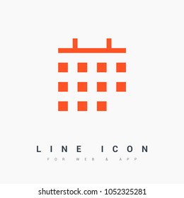 calendar line vector icon