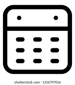 Calendar line vector icon vector 