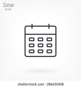 Calendar line vector icon