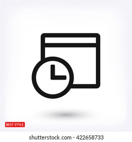 calendar . line vector icon
