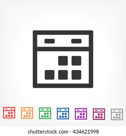 Calendar line vector icon
