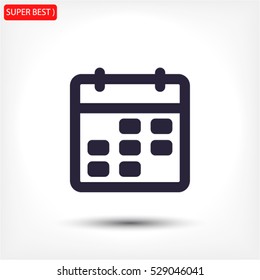 Calendar line vector icon