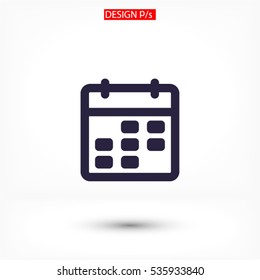 Calendar line vector icon