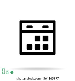 Calendar line vector icon