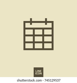 calendar line vector icon
