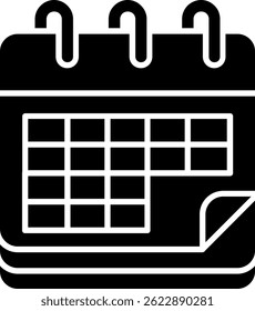 Design de Ícone de Vetor de Linha de Calendário