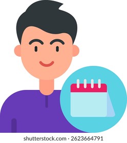 Design de Ícone de Vetor de Linha de Calendário