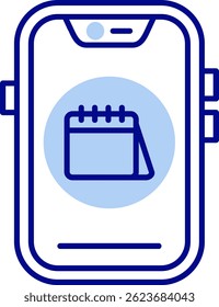 Diseño de ícono de Vector de línea de calendario