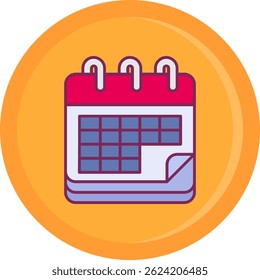 Diseño de ícono de Vector de línea de calendario