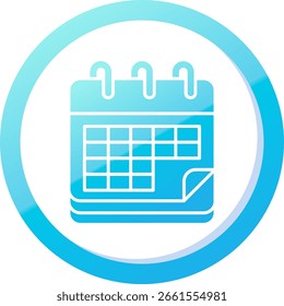 Diseño de ícono de Vector de línea de calendario
