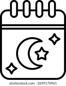 Entwurf eines Kalenderzeilenvektorsymbols