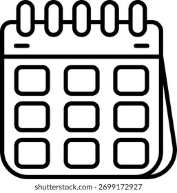 Calendar Line vector Icon Design