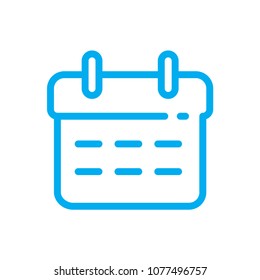 Calendar line vector icon. Symbol from set Icons for your interface. Isolated on white background