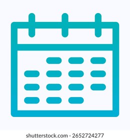 Calendar Lineal Gradient Icon For User Interface, Isolated Vector Icon.