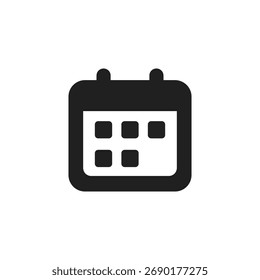 Calendario, icono lineal. Planificación de fechas y programación de eventos