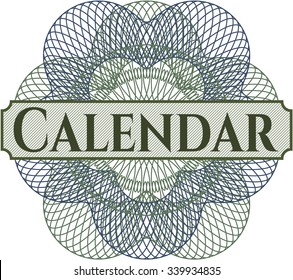 Calendar linear rosette