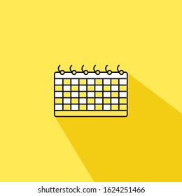 calendar liner fill icon vector - ui icon vector