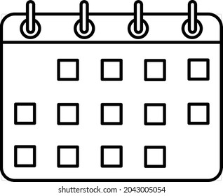 calendar with little empty squares 