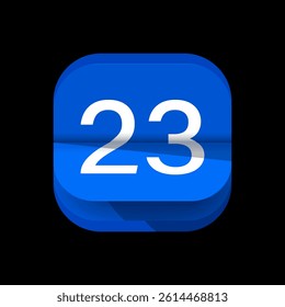 Calendar logo, Digital calendar logo. Simple calendar app icon logo design. Calender App icon for 1 to 31 date. Date wise calendar icon