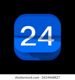 Calendar logo, Digital calendar logo. Simple calendar app icon logo design. Calender App icon for 1 to 31 date. Date wise calendar icon