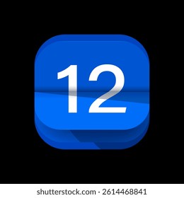 Calendar logo, Digital calendar logo. Simple calendar app icon logo design. Calender App icon for 1 to 31 date. Date wise calendar icon