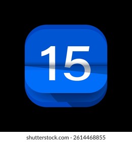 Calendar logo, Digital calendar logo. Simple calendar app icon logo design. Calender App icon for 1 to 31 date. Date wise calendar icon