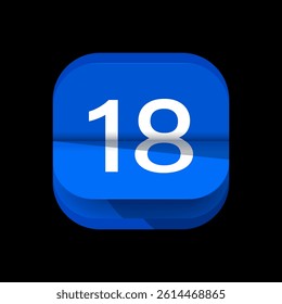 Calendar logo, Digital calendar logo. Simple calendar app icon logo design. Calender App icon for 1 to 31 date. Date wise calendar icon