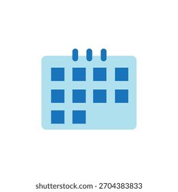 Ilustración de icono de logotipo de calendario plana
