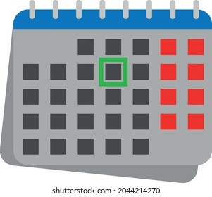 logotipo de calendario. hoja de calendario con marca de día para diseño web y aplicaciones