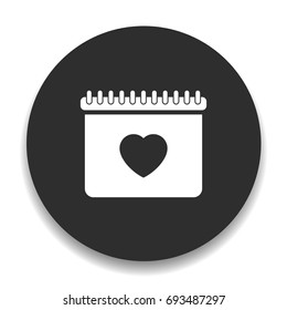 calendar love icon
