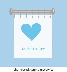 calendar love and romance. Vector