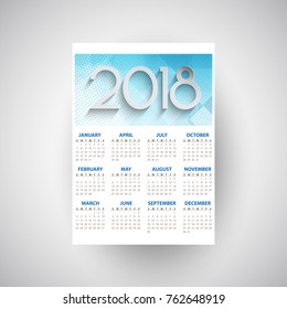 Calendar with a low poly design