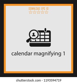 calendar magnifying 1  vector icon