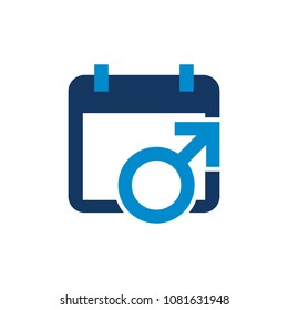 Calendar Man Logo Icon Design