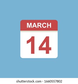 calendar - March 14 icon illustration isolated vector sign symbol