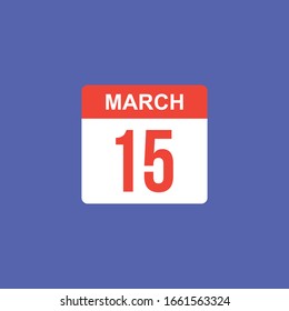 calendar - March 15 icon illustration isolated vector sign symbol