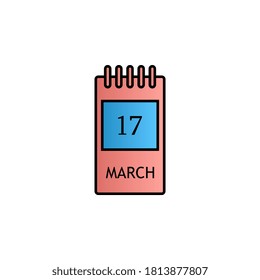 Calendario, marque el icono del vector de gradiente de color 17