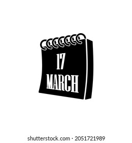 Calendar, March 17 icon in Irish set