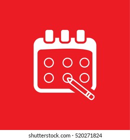 calendar mark Icon Vector Illustration