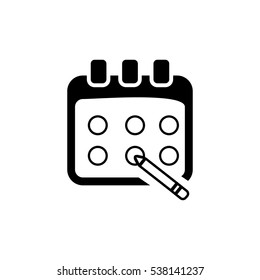 calendar mark Icon Vector Illustration