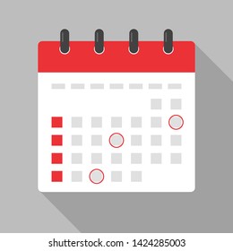 Calendar Mark on date Illustration Icon