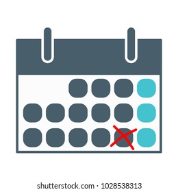 calendar with marked dates. icon