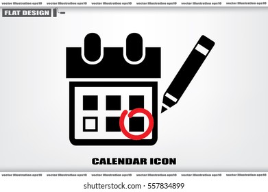 Calendar marking that important date icon vector illustration eps10. Isolated badge for website or app - stock infographics 