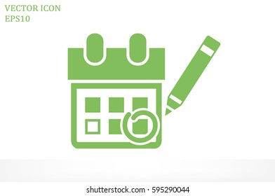 Calendar marking that important date icon vector illustration eps10. Isolated badge for website or app - stock infographics.