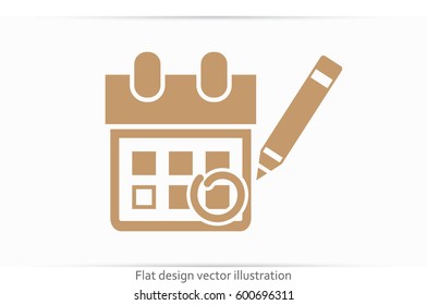 Calendar marking that important date icon vector illustration eps10. Isolated badge for website or app - stock infographics